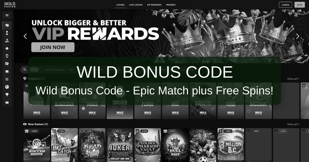 Wild Casino Bonus Code 2026 - Verified US Casino Offers